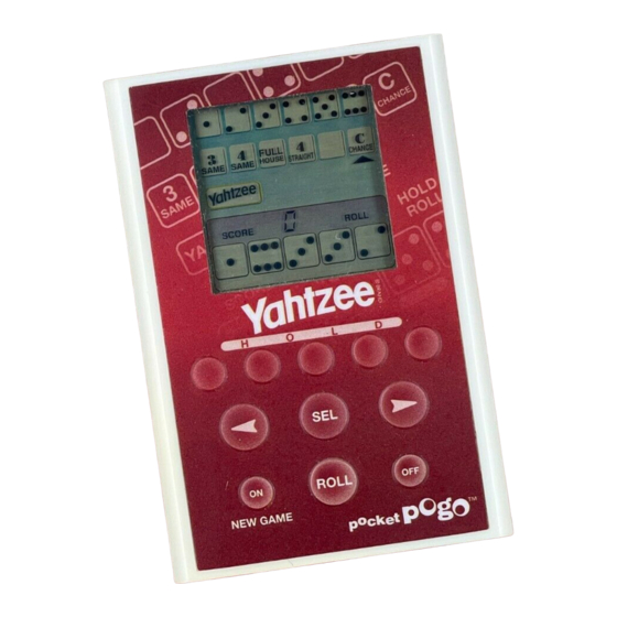 Hasbro EA Pocket Pogo Yahtzee 05288 Instructions