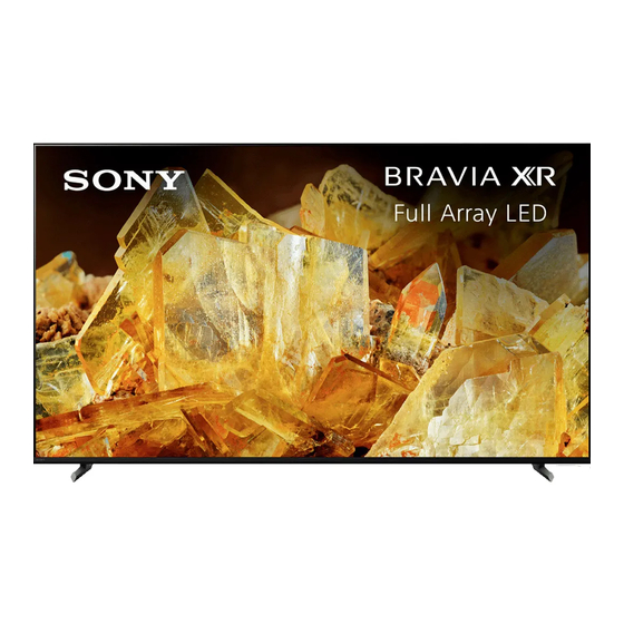 User Manuals: Sony XR-55X90L 55-inch LED TV