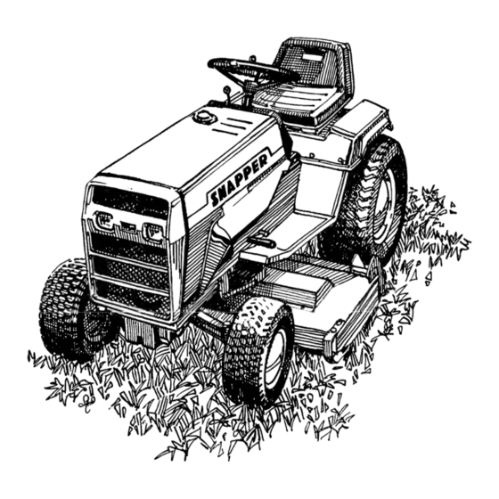 Snapper 1650 Operator’s Manual And Assembly