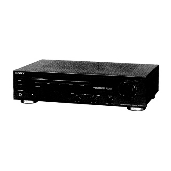 Sony TA-F235R Manuals