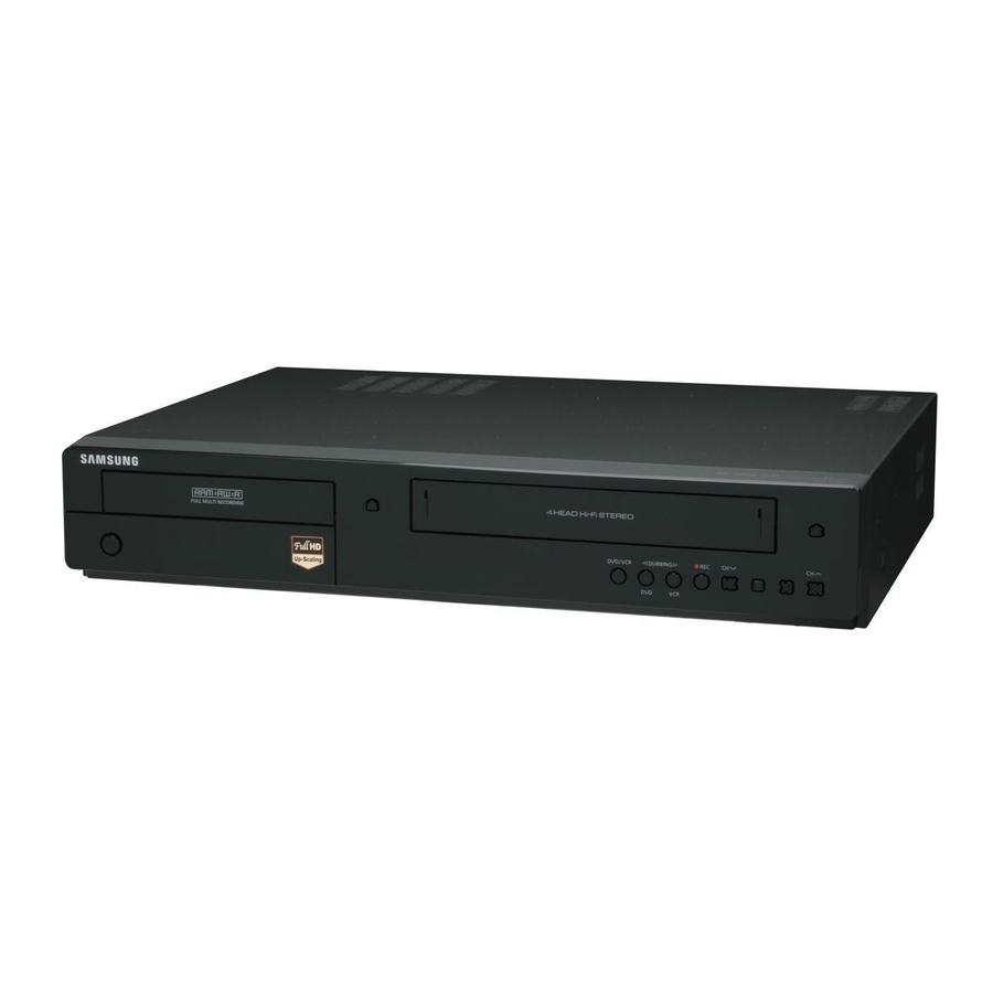 Samsung DVDVR375 - 1080p Up-Converting VHS Combo DVD Recorder Manuals