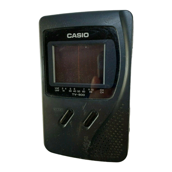 Casio TV-600G Manuals