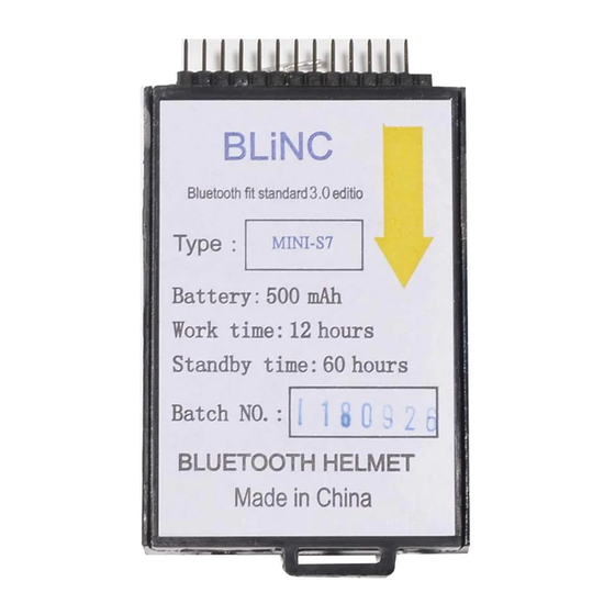 Mini S7 - Set completo Bluetooth per casco Palio 2.0 BT