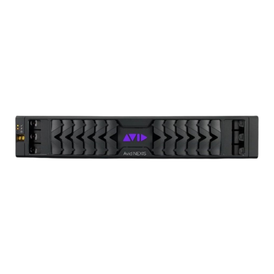 Avid Technology NEXIS Setup And Maintenance Manual