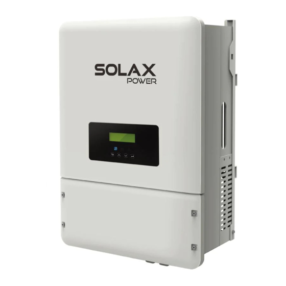 SolaX Power X3-Hybrid Series Quick Installation Manual