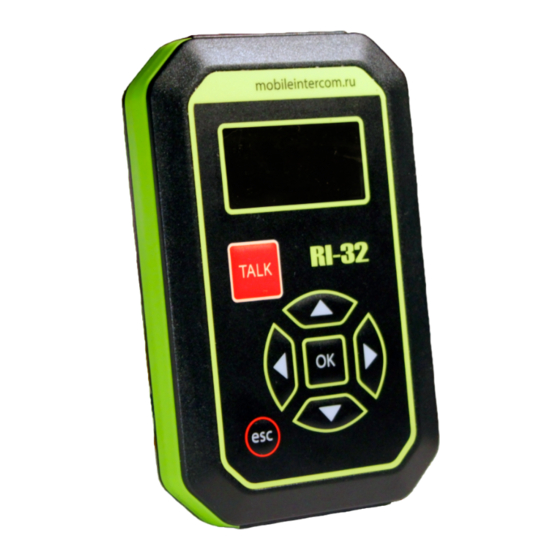 MOBILE INTERCOM RI-32 Manuals