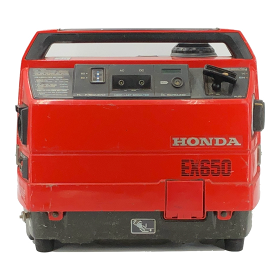 Honda EX650 Owner's Manual