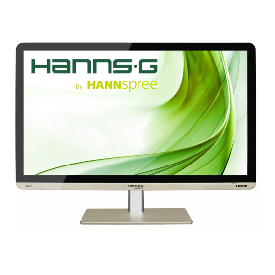 HANNspree HANNS-G HQ271 Manuals