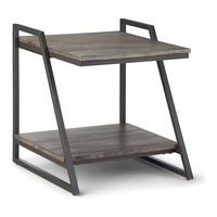 Simpli Home Wynden Hall Brooklyn+Max END TABLE AXCBXT-03 Manual
