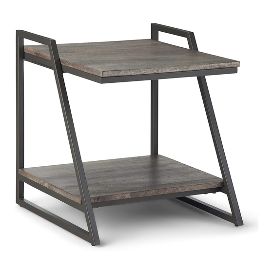 Simpli Home Wynden Hall Brooklyn+Max END TABLE AXCBXT-03 Manuals