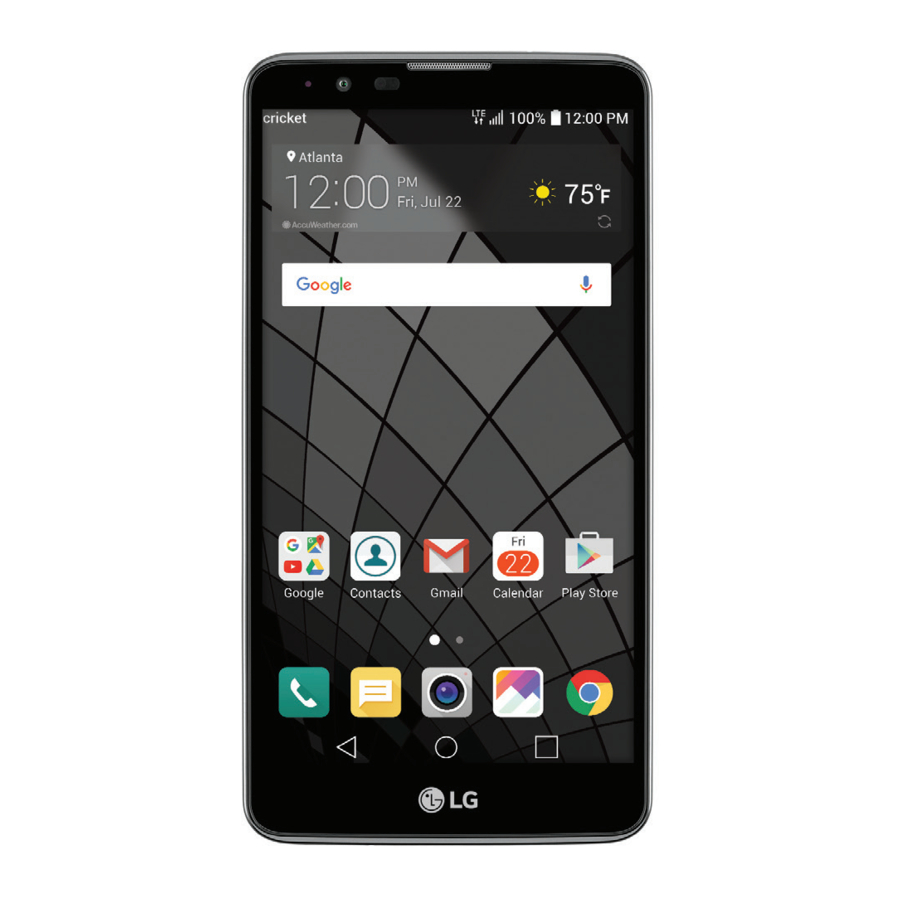 LG Cricket Stylo 2 Quick Start Guide