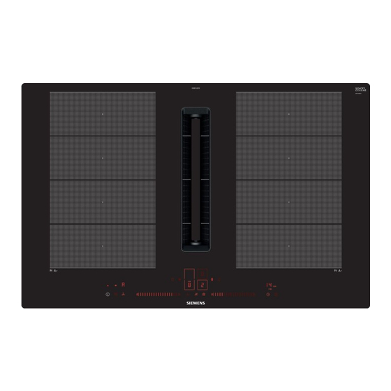 User Manuals: Siemens EX8 Series Induction Cooktop
