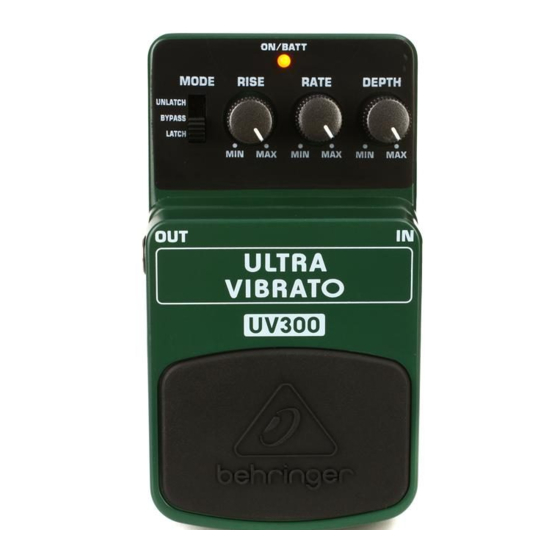Behringer ULTRA VIBRATO UV300 Manual