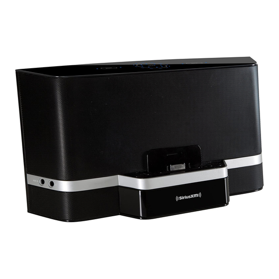 Sirius XM RAdio portable speaker dock Quick Start Manual
