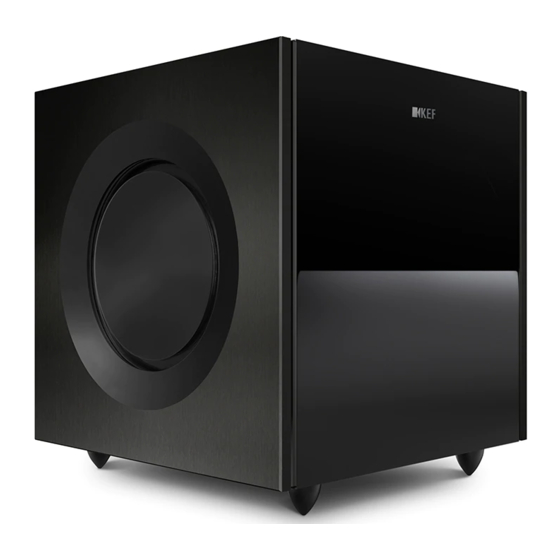 KEF REFERENCE 8b Subwoofer Manuals