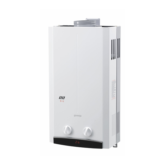 Gorenje GWHNNBW G20 User Manual And Installation Instructions