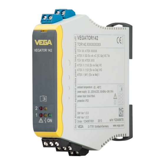 Vega VEGATOR 142 Manuals