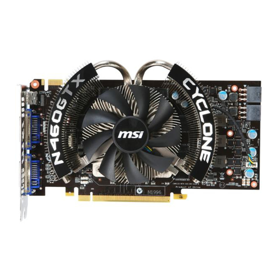 MSI N460GTX SERIES USER MANUAL Pdf Download | ManualsLib