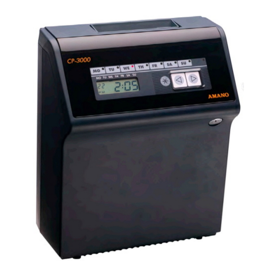 AMANO CP3000 USER MANUAL Pdf Download ManualsLib