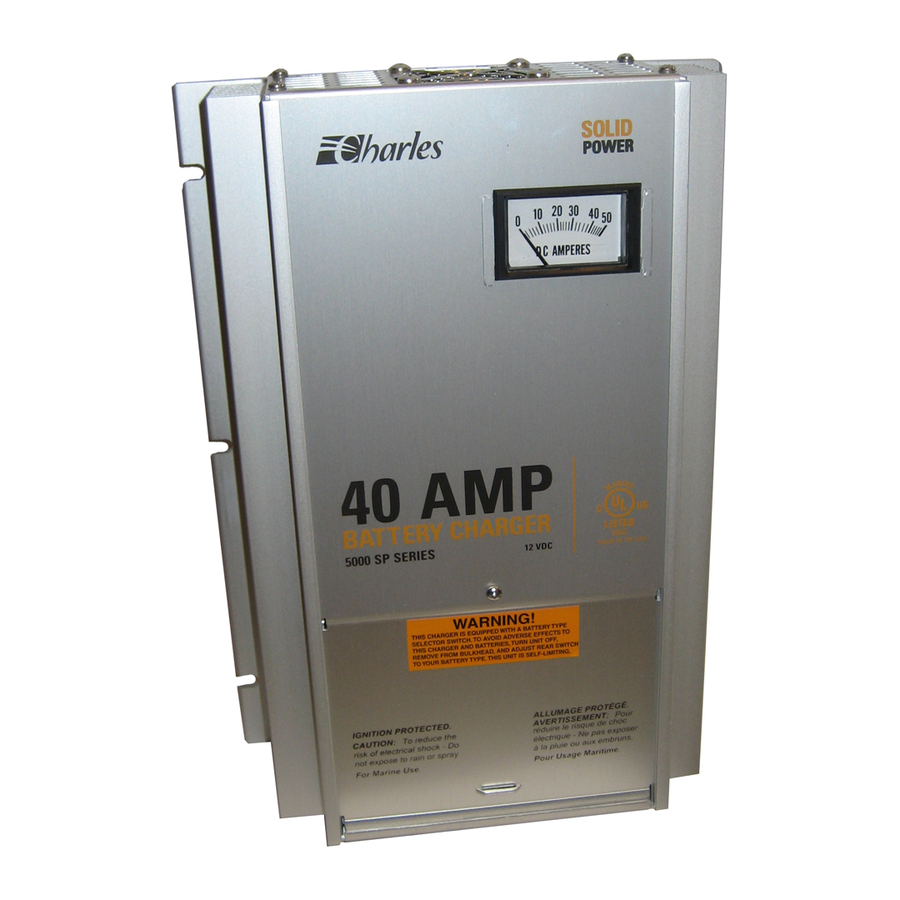 CHARLES 5000 SP CCHARGER SERIES INSTALLATION INSTRUCTIONS & OWNER