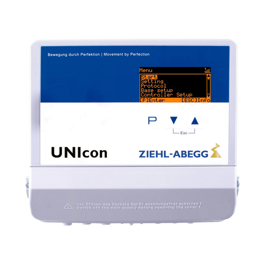 ZIEHL-ABEGG UNIcon MODBUS Master Operating Instructions Manual