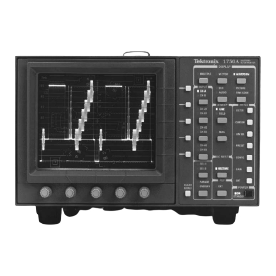 Tektronix 1740A/1750A User Manual