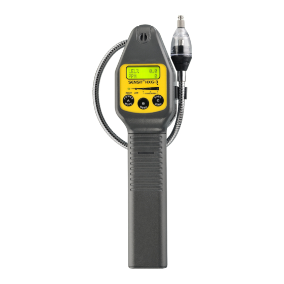 SENSIT Technologies HXG-3P Quick Start Instructions