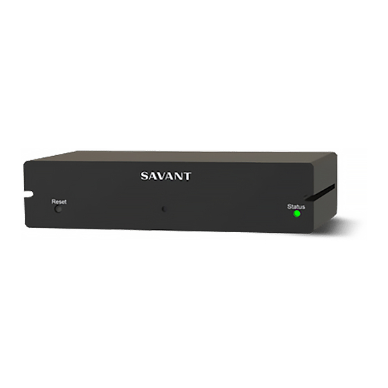 Savant PAV-AOMWS1C-00 Quick Reference Manual