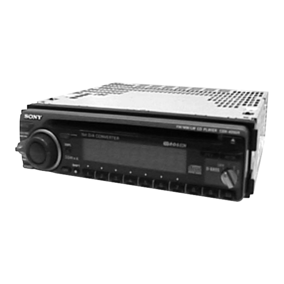 Sony CDX-2500R Service Manual