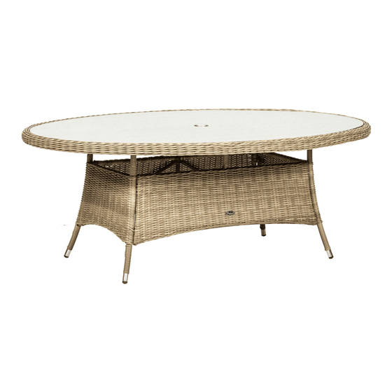 Royalcraft Wentworth Oval Rattan Dining Table Assembly Instructions Manual