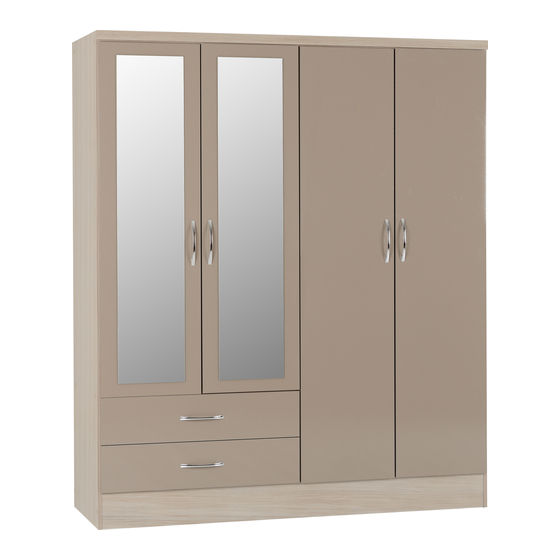 Seconique NEVADA 4 DOOR 2 DRAWER WARDROBE Assembly Instructions Manual
