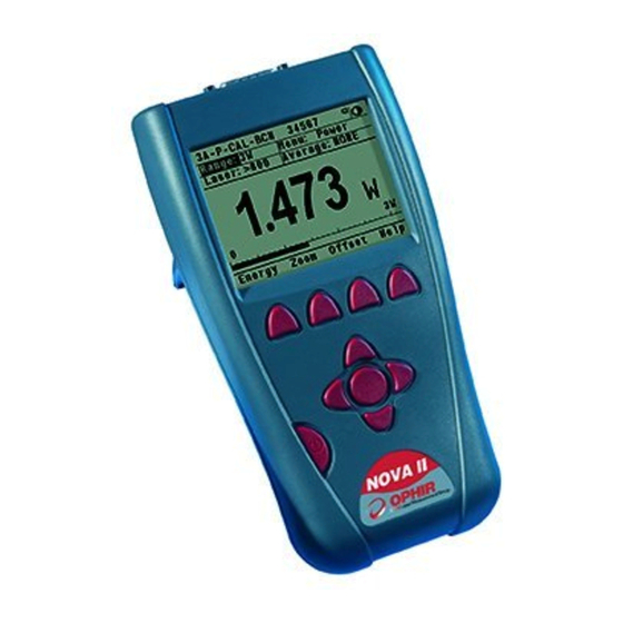 MKS Ophir NOVA II Quick Reference