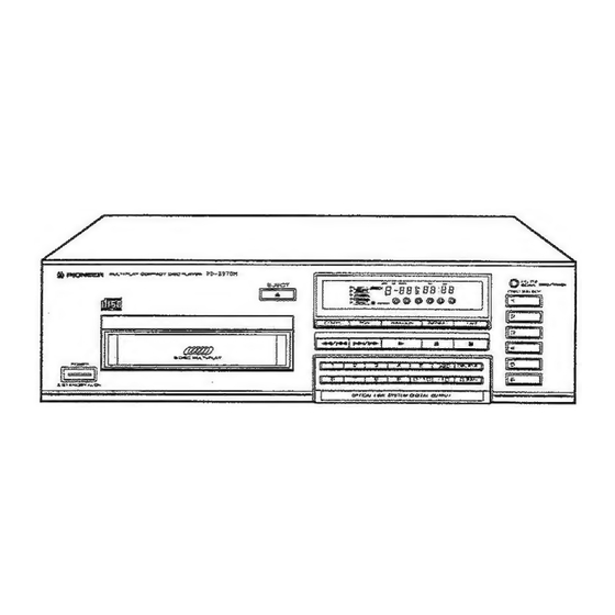 User Manuals: Pioneer PD-Z970M Compact Disc Player