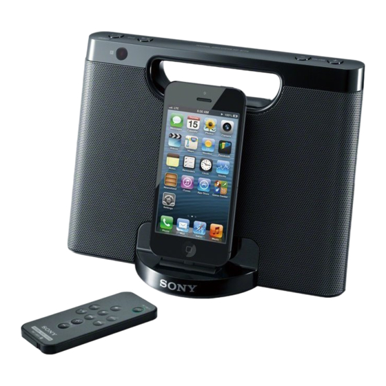 Sony RDP-M7iPN Operating Instructions