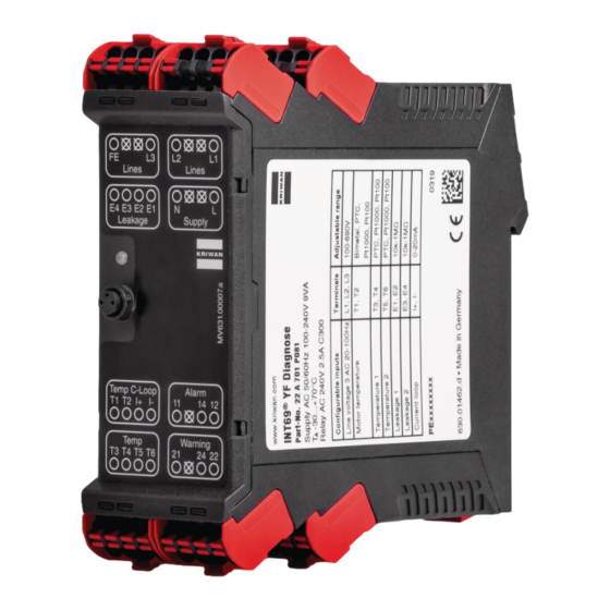 KRIWAN INT69 YF Diagnose Series User Manual
