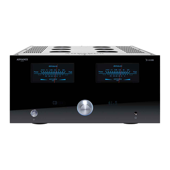 Advance Paris X-i1100 Quick Start Manual