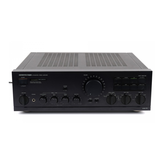 Onkyo A-8170 Service Manual