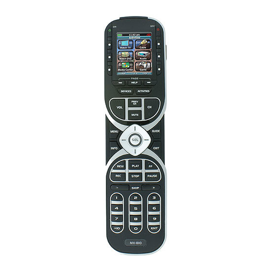 URC Complete Control MX-810 Operating Instructions Manual