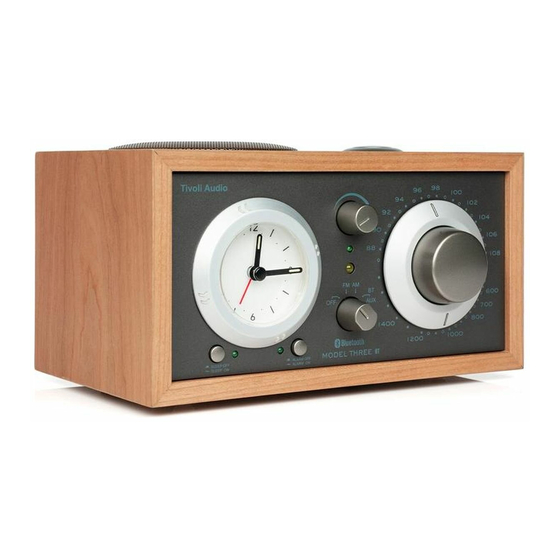 Tivoli Audio Model Three BT Owner's Manual