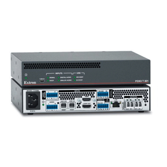 Extron electronics FOX3 T 301 Setup Manual