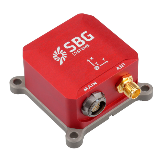 SBG Ellipse Series Quick Start Manual