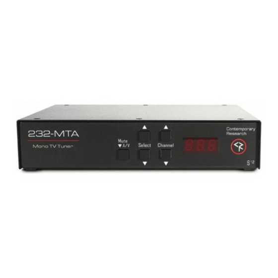 Contemporary Research 232-MTA Product Manual