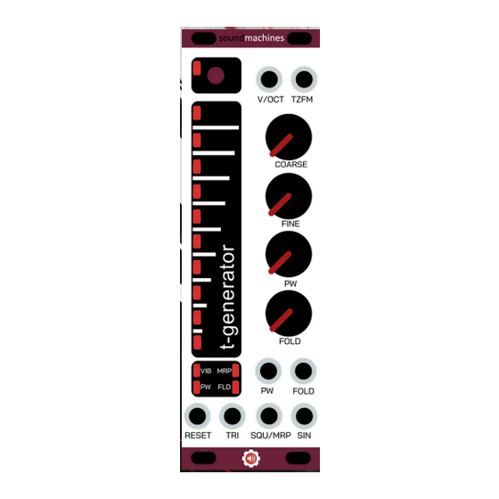 Soundmachines t-generator Quick Start Manual