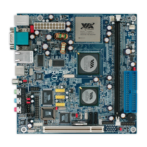 VIA Technologies EPIA-SP8000E - VIA Motherboard - Mini ITX Manuals