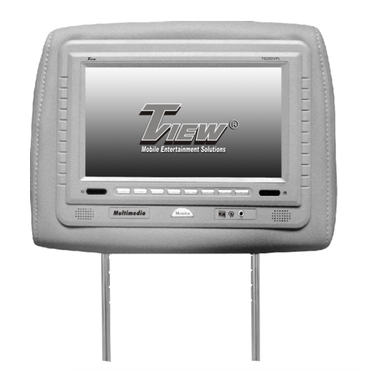 Tview T929DVPL Headrest Monitor Manuals