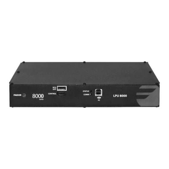 Fagor LPU 8000 User Manual