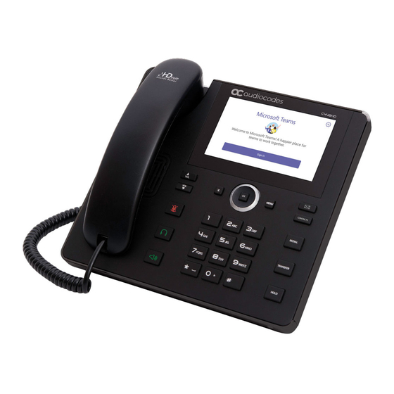 AudioCodes C448HD Quick Manual