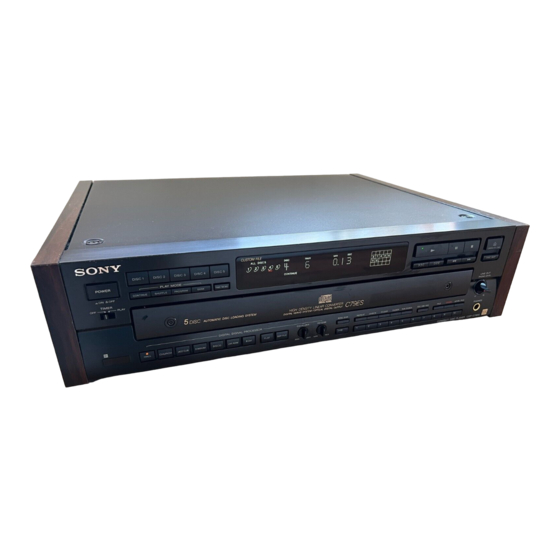 Sony CDP-C79ES Manuals