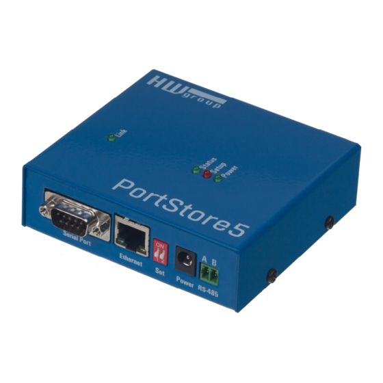 HW Group PortStore5 Serial Port Converter Manuals