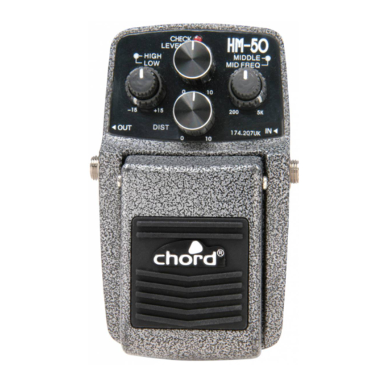 Chord HM-50 Quick Start Manual